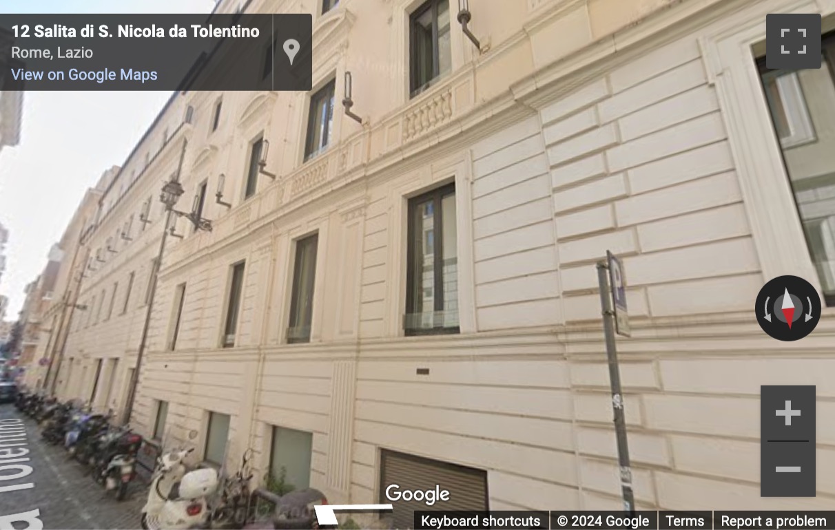 Street View image of Salita San Nicola Da Tolentino N. 13, Rome