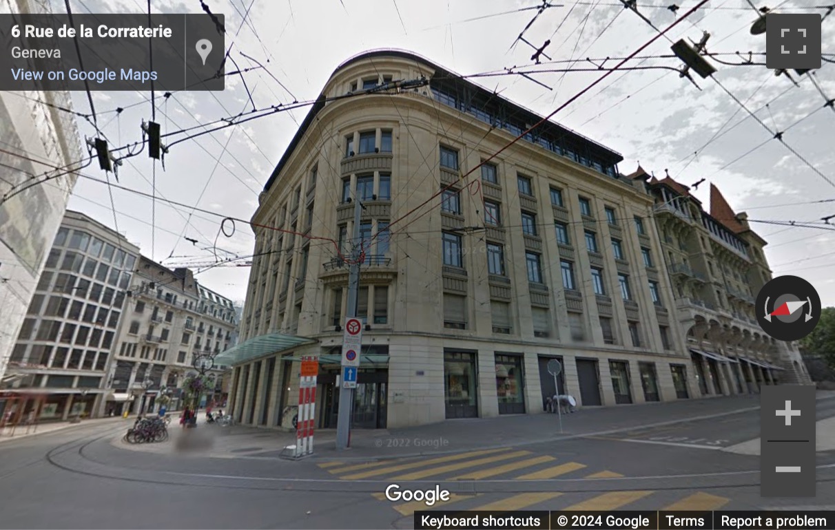 Street View image of Rue de la Corraterie 5, Hôtel de Banque, Geneva