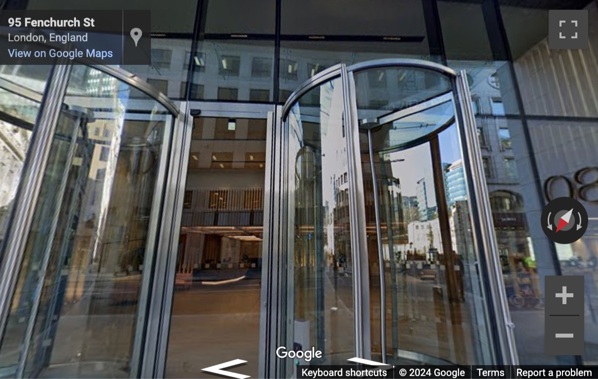 Street View image of 80 Fenchurch Street, Ground Floor, 7th Floor, Central London, EC3N, UK