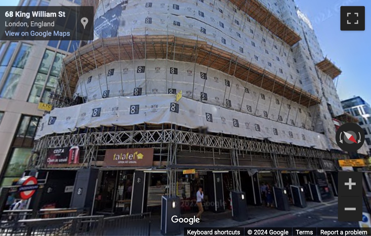 Street View image of 120 Cannon Street, 1st Floor, Central London, EC4N