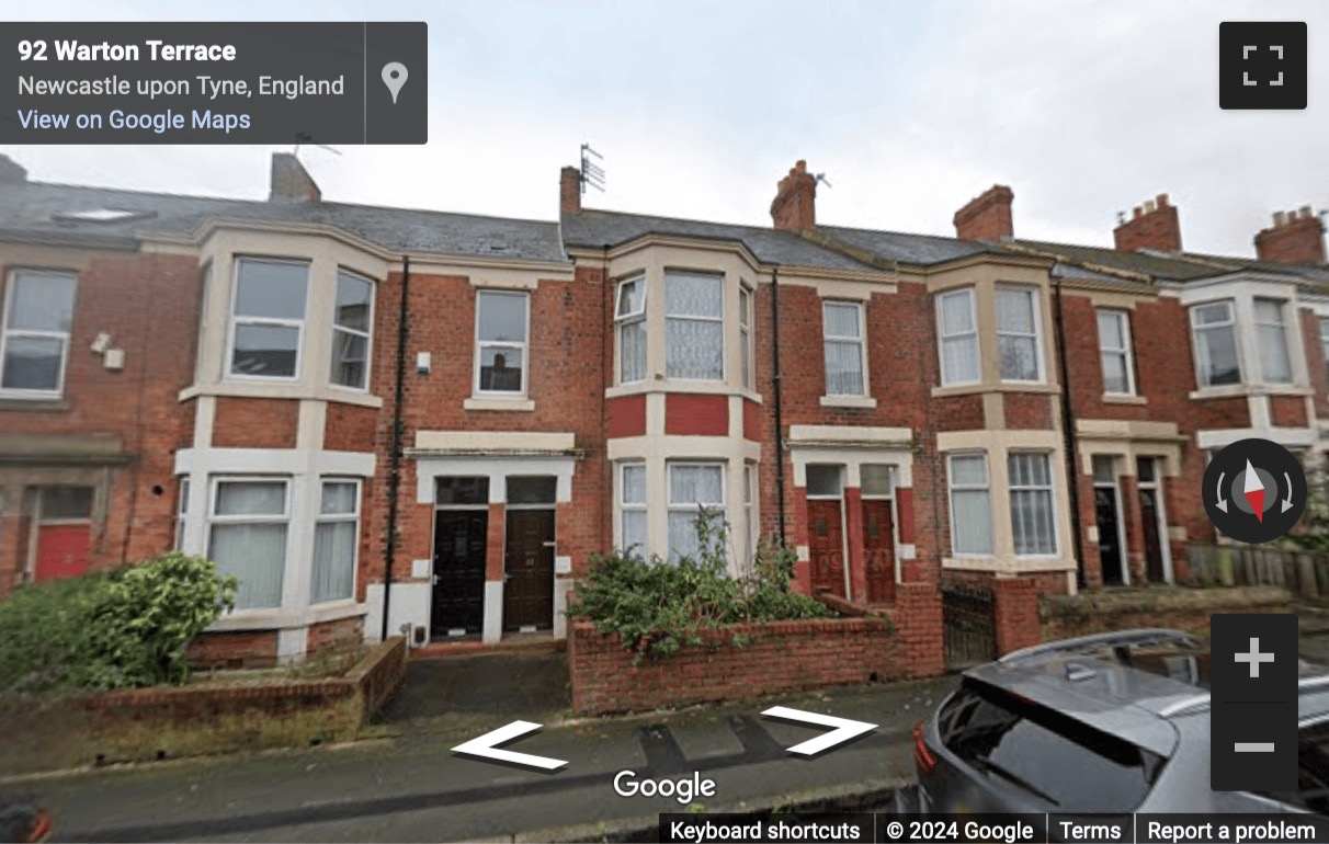 Street View image of 40 Warton Terrace, Newcastle, Tyne and Wear