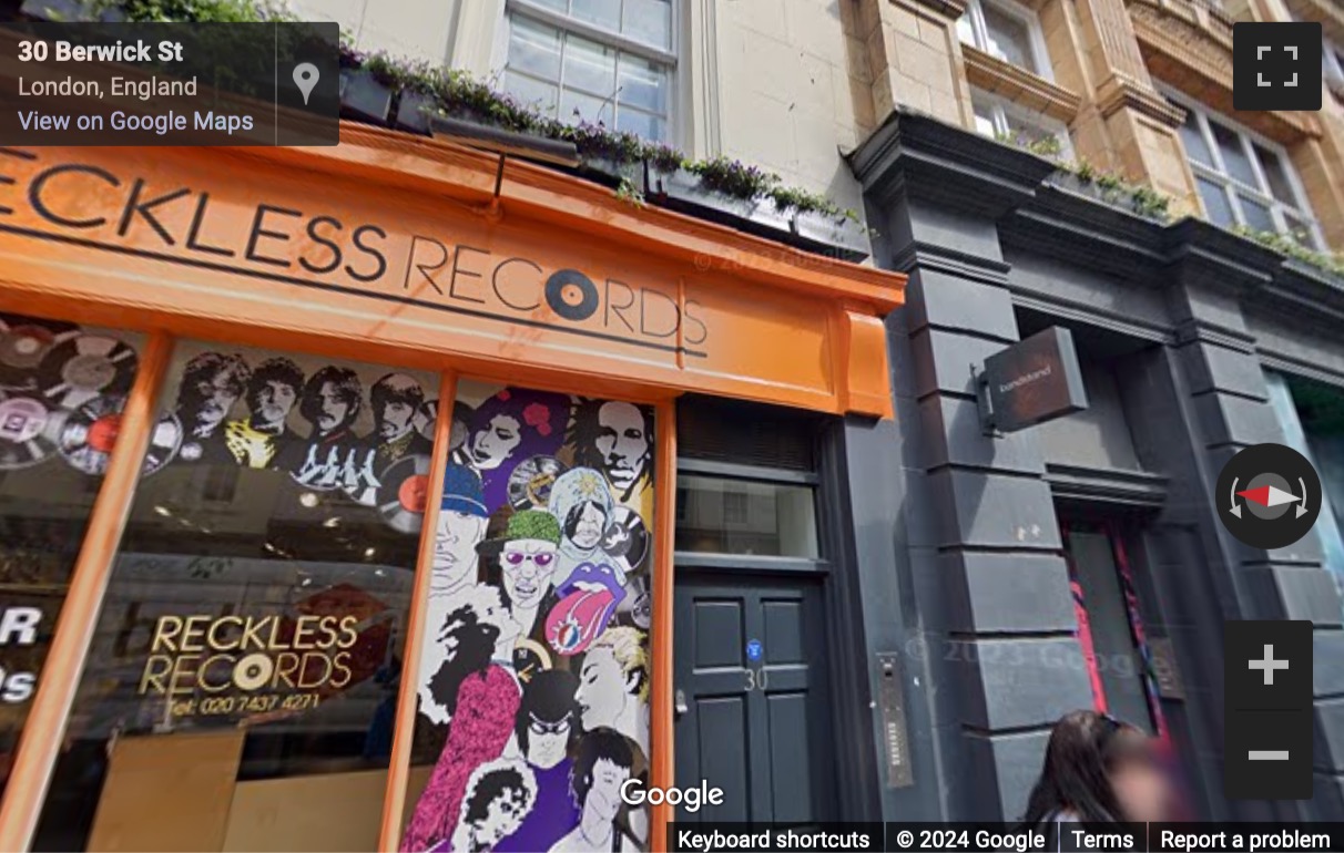 Street View image of 30 Berwick Street, Central London, W1F, UK