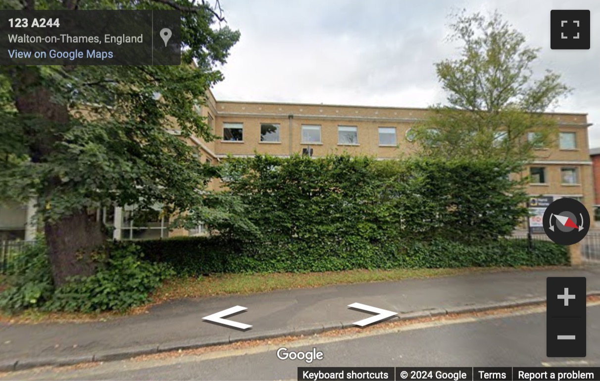 Street View image of 42-50 Hersham Road, Ashley Park House, 1st Floor, Walton-on-Thames, Surrey