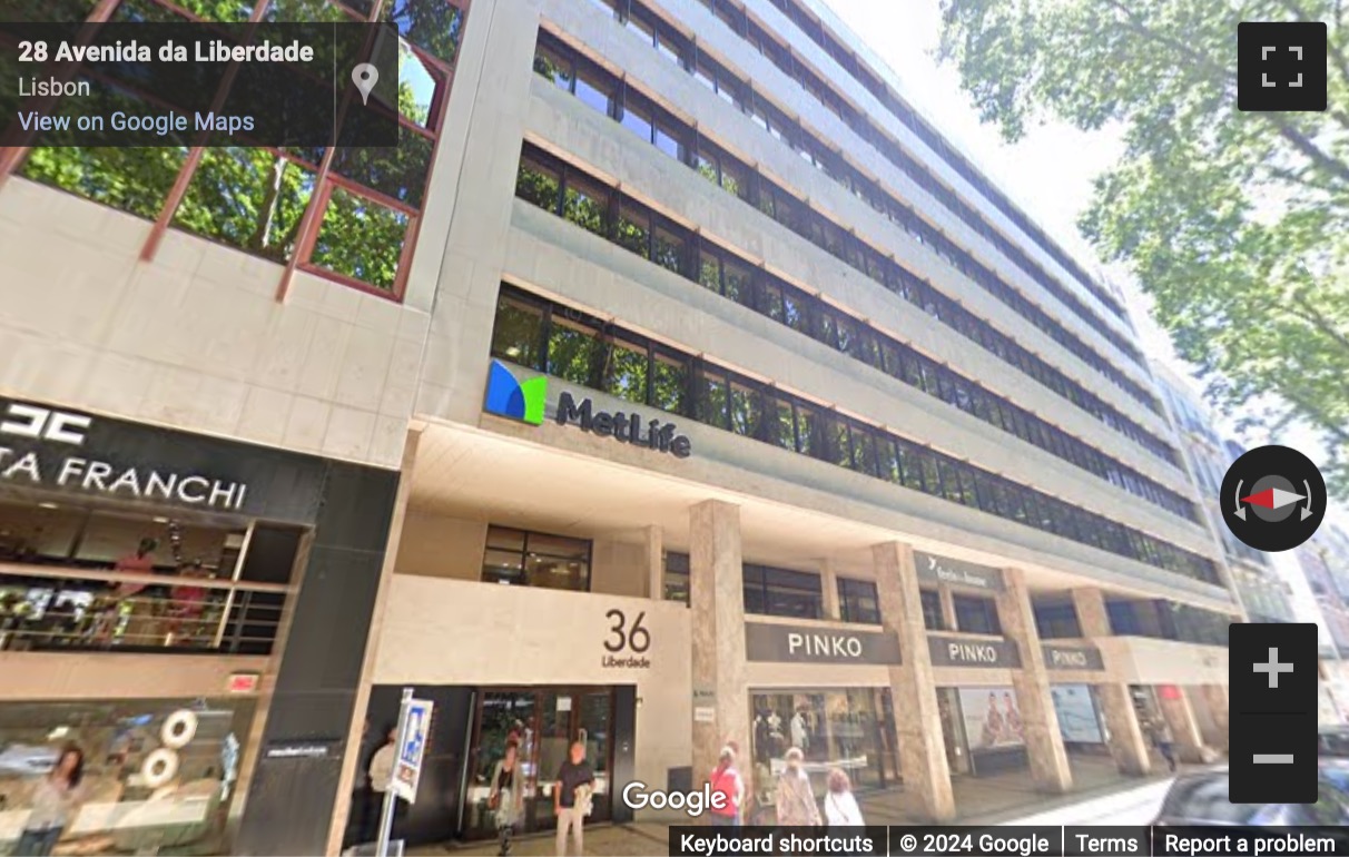 Street View image of Avenida Liberdade 36, Piso 7, Lisbon