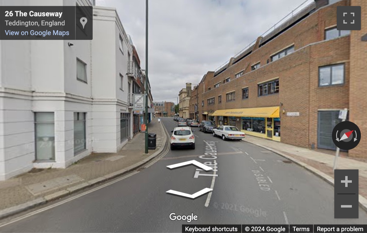 Street View image of 16-20 Causeway, Ground Floor, Teddington, Greater London, TW11, UK