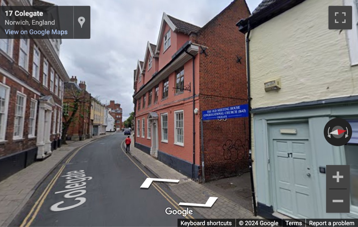 Street View image of 18 Colegate, 1st and 2nd Floor, Norwich, Norfolk