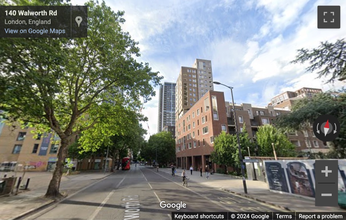 Street View image of 151-155 Walworth Road, Walworth Town Hall, Central London, SE17, UK