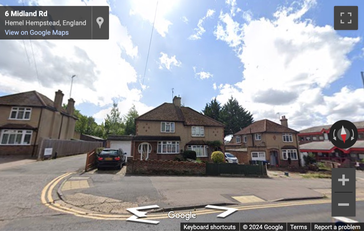 Street View image of Midland Road, Fernville Lane, Strathallan House, Hemel Hempstead, Hertfordshire