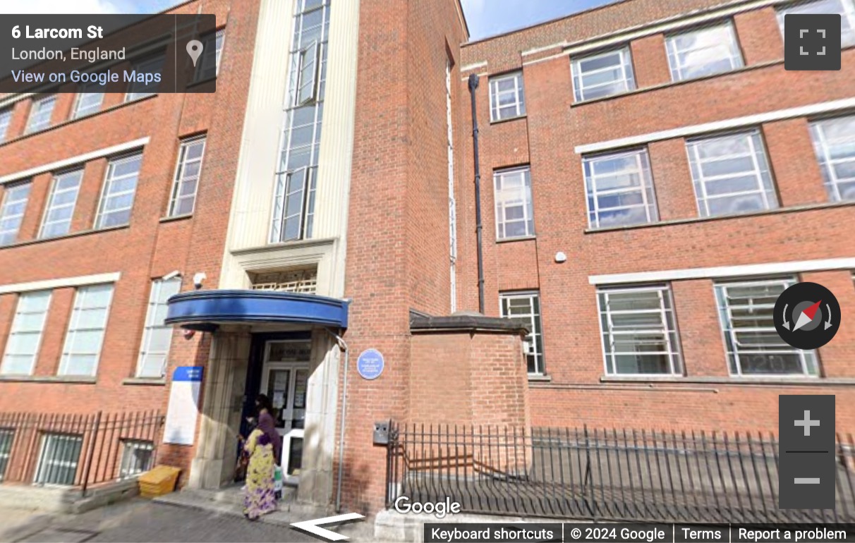 Street View image of 9 Larcom Street, Larcom House, Central London, SE17, UK