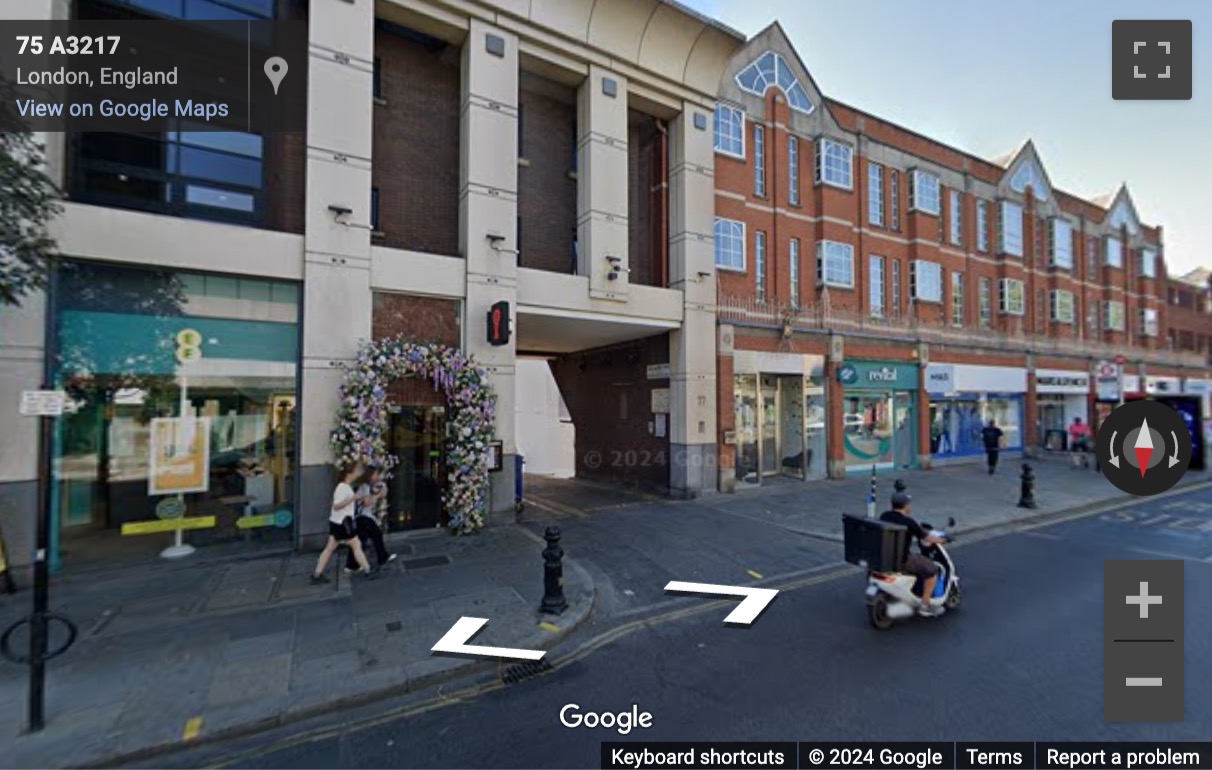 Street View image of 81 King’s Road, Central London, SW3, UK