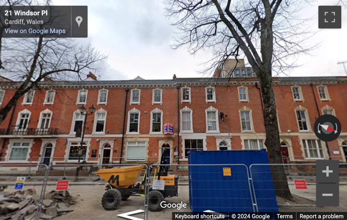 Street View image of 18 Windsor Place, Cardiff