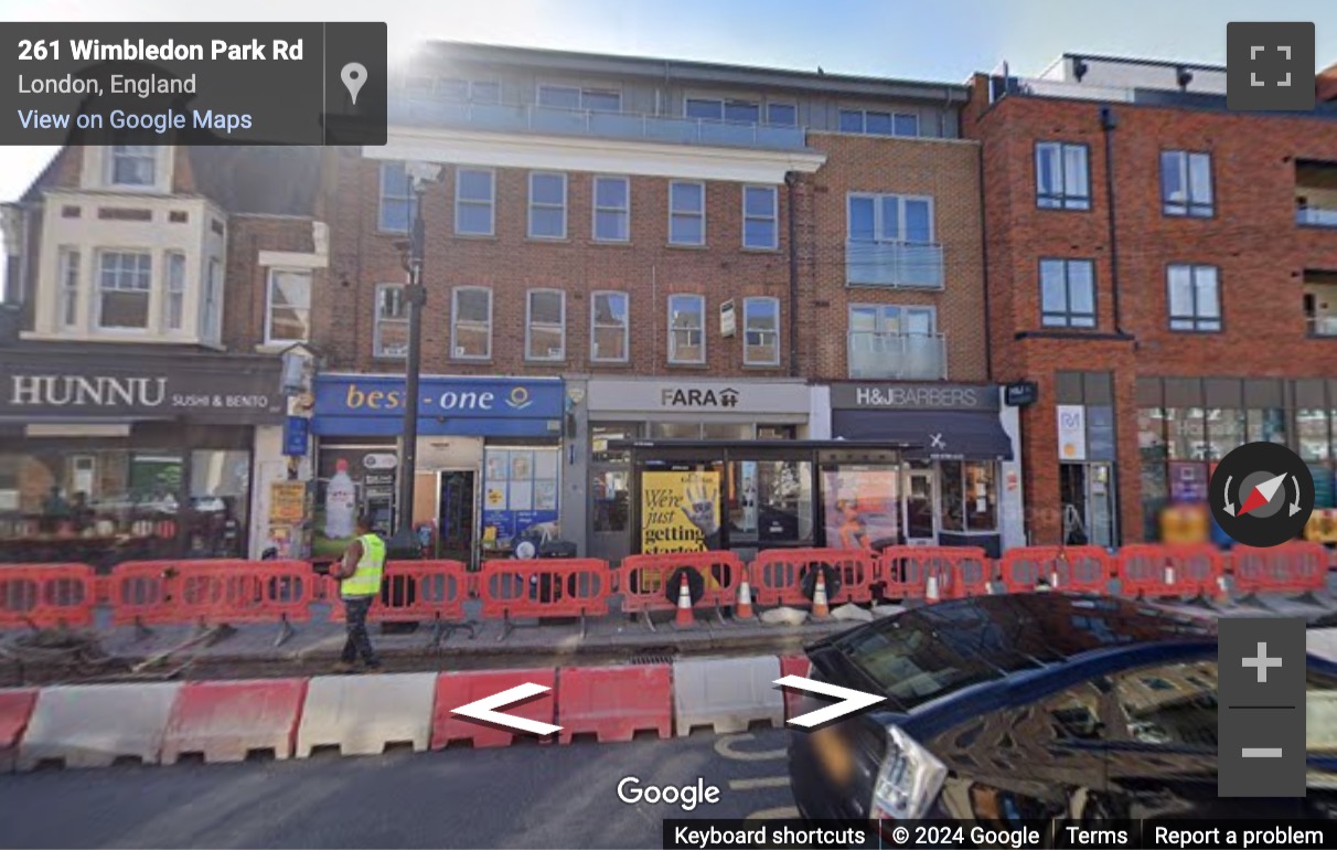 Street View image of 265-269 Wimbledon Park Road, Central London, SQ19, UK