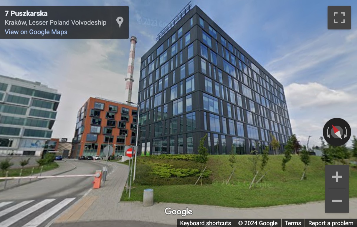 Street View image of 7M Puszkarska street, Building H, Krakow