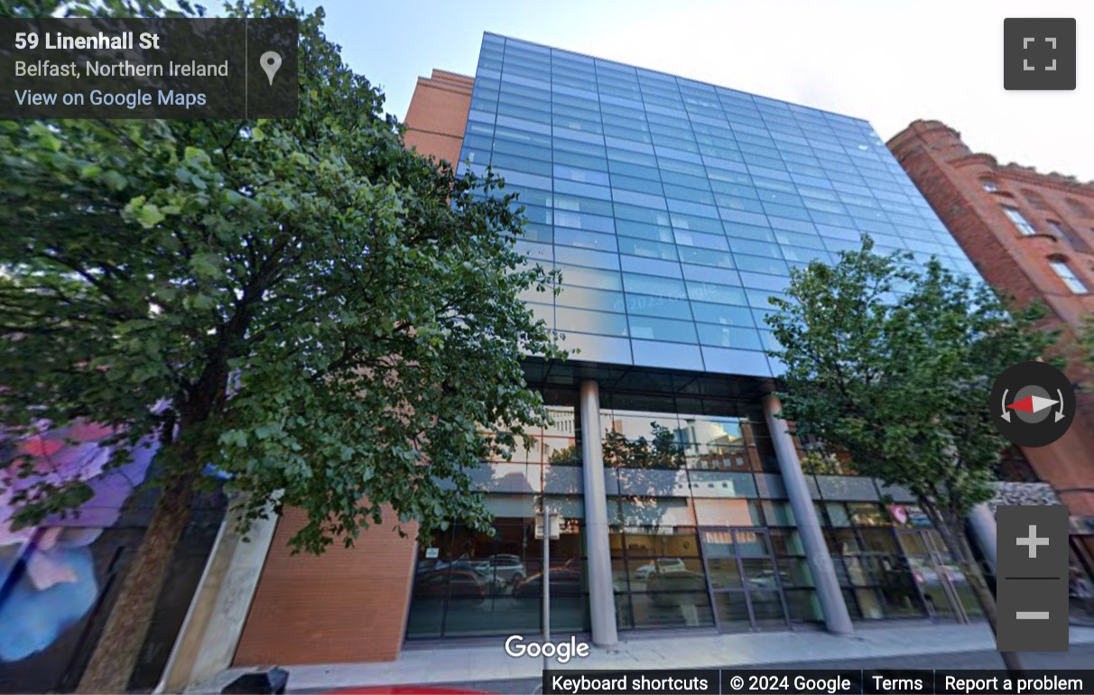 Street View image of 32-38 Linenhall Street, The Linenhall, Belfast, Northern Ireland