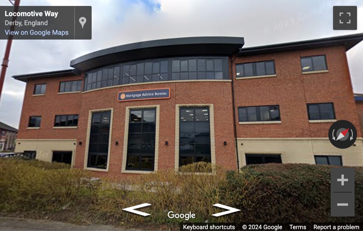 Street View image of 1 Pride Place, Pride Park, Derby