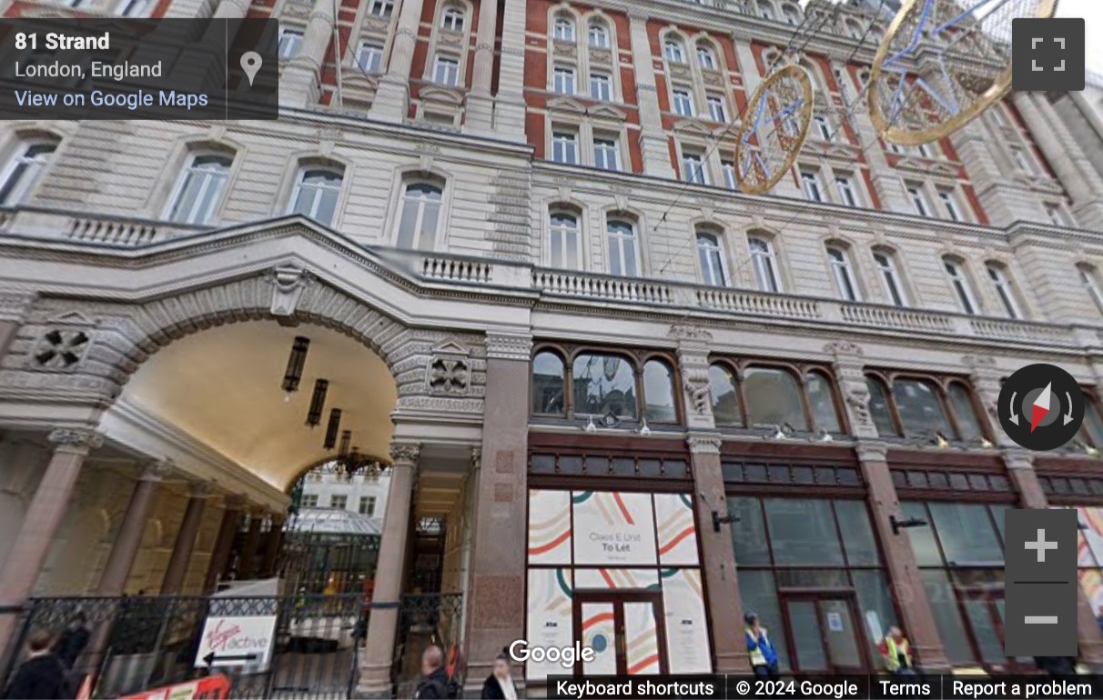 Street View image of 80 Strand, Central London, WC2R