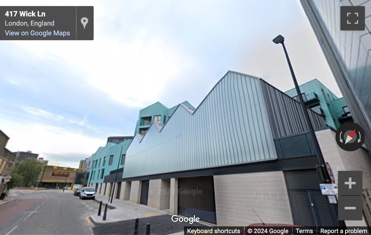 Street View image of 415 Wick Lane, Central London, E3