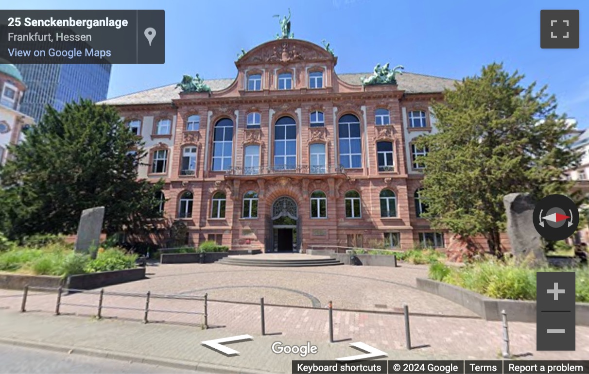 Street View image of Senckenberganlage 19, Senckenberg-Turm, Frankfurt, Hessen