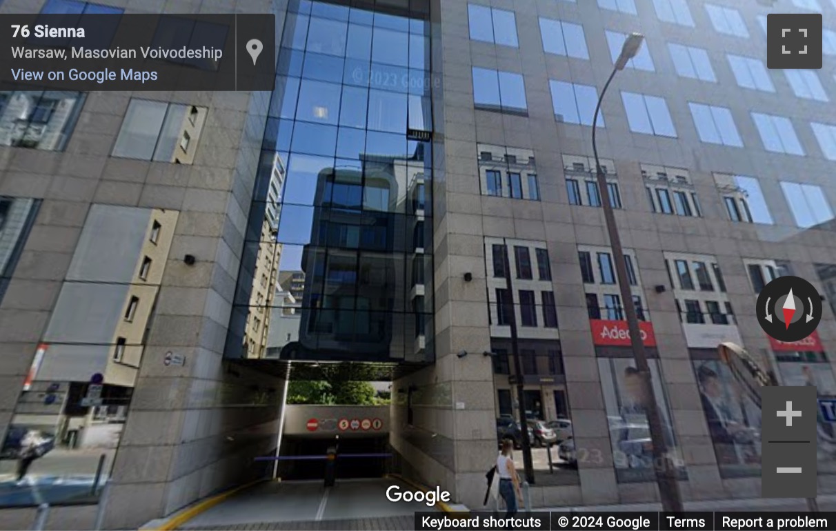 Street View image of Sienna 75, Sienna Center, Warsaw