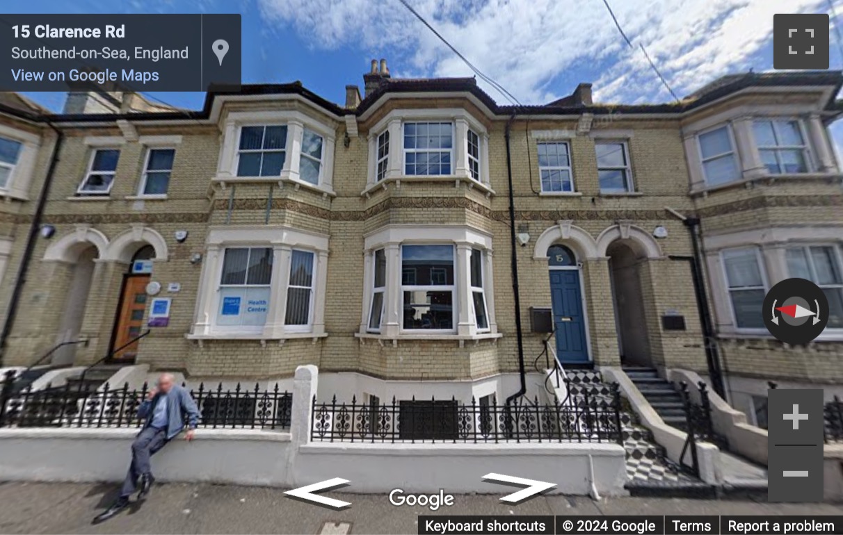 Street View image of 15 Clarence Road, Southend-on-Sea, Essex