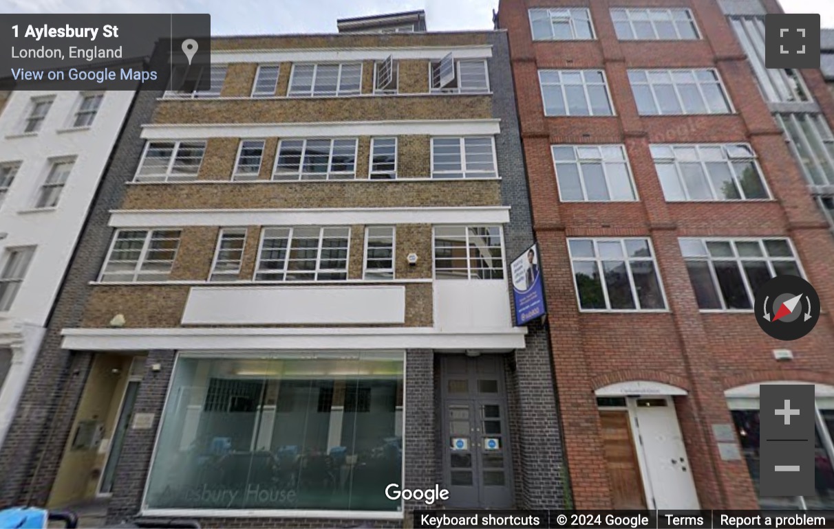 Street View image of 17 Aylesbury Street, Central London, EC1R