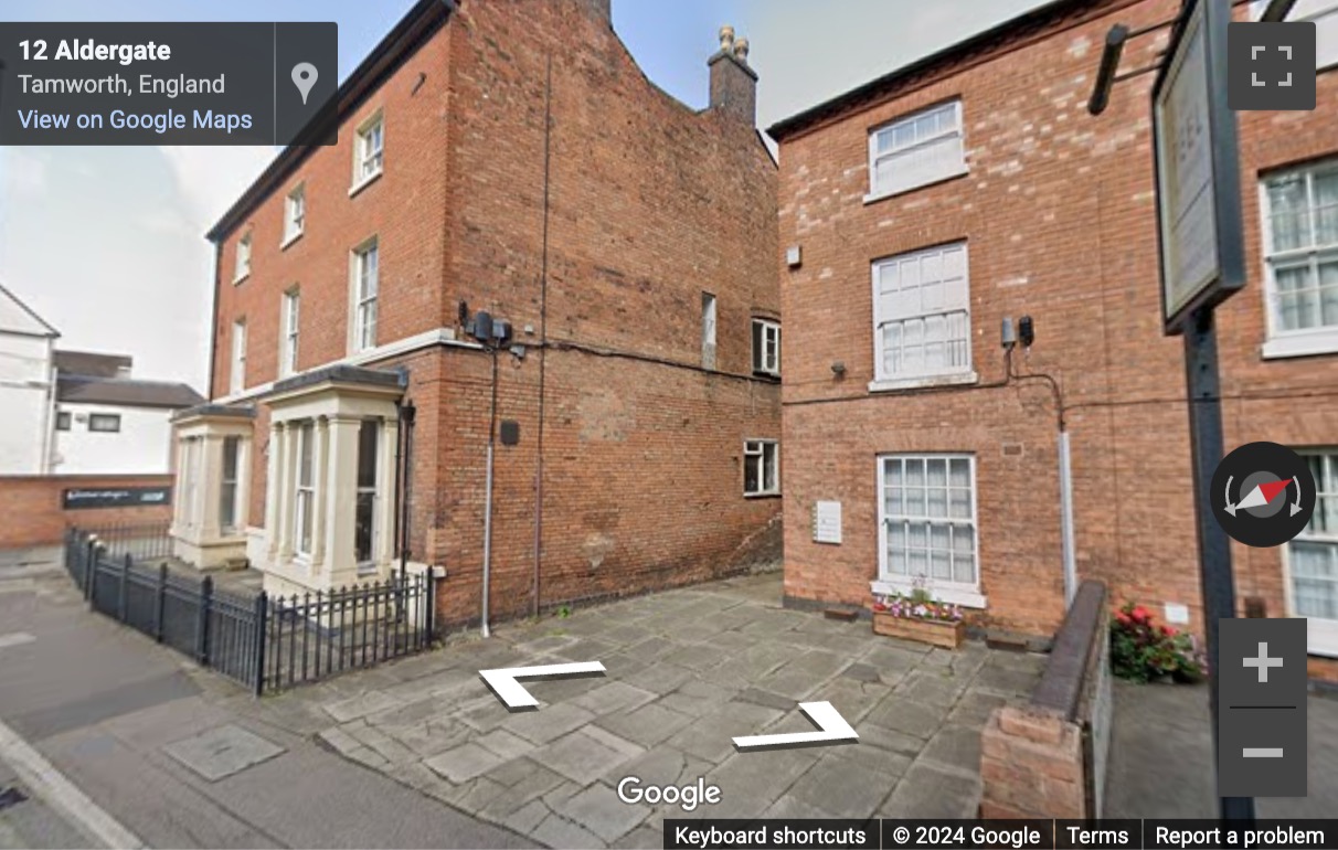 Street View image of 11 Aldergate, Tamworth, Staffordshire