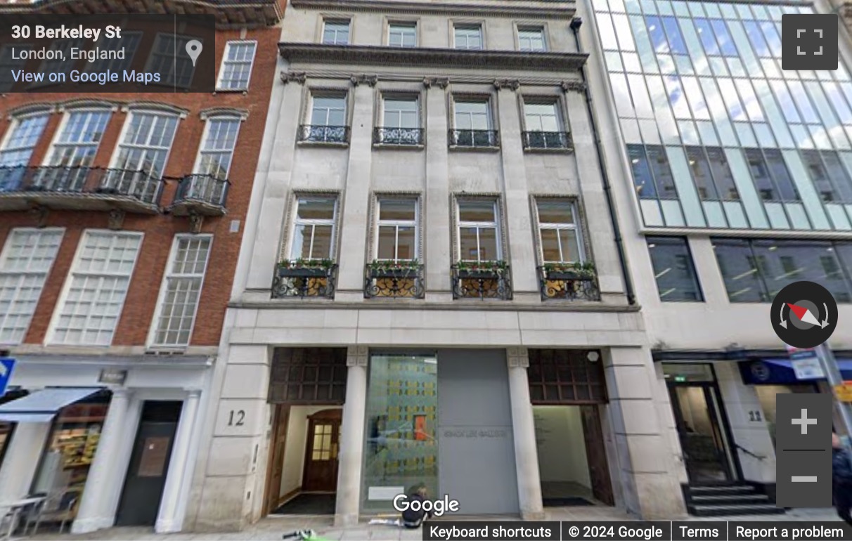 Street View image of 12 Berkeley Street, Central London, W1J