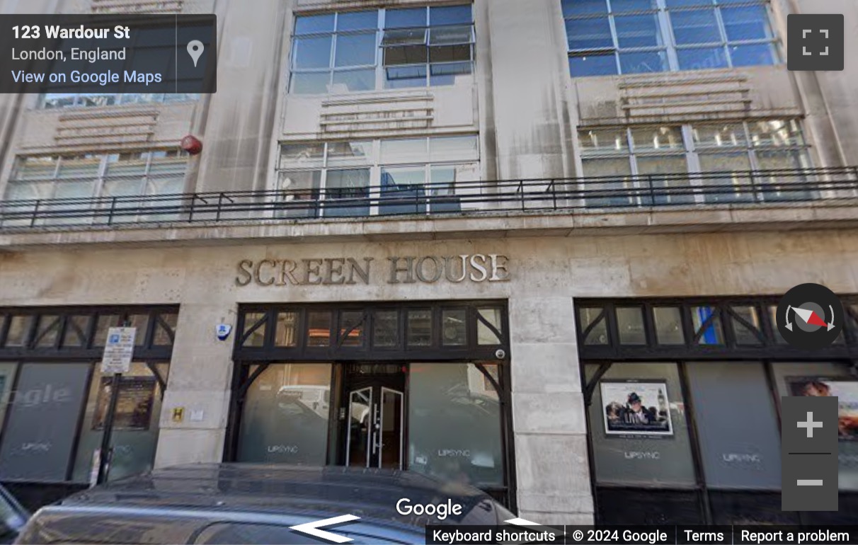 Street View image of 119 Wardour Street, Central London, W1F