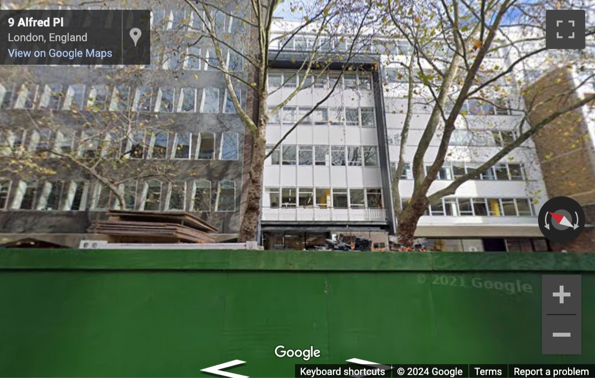 Street View image of 31 Alfred Place, Central London, WC1E, UK