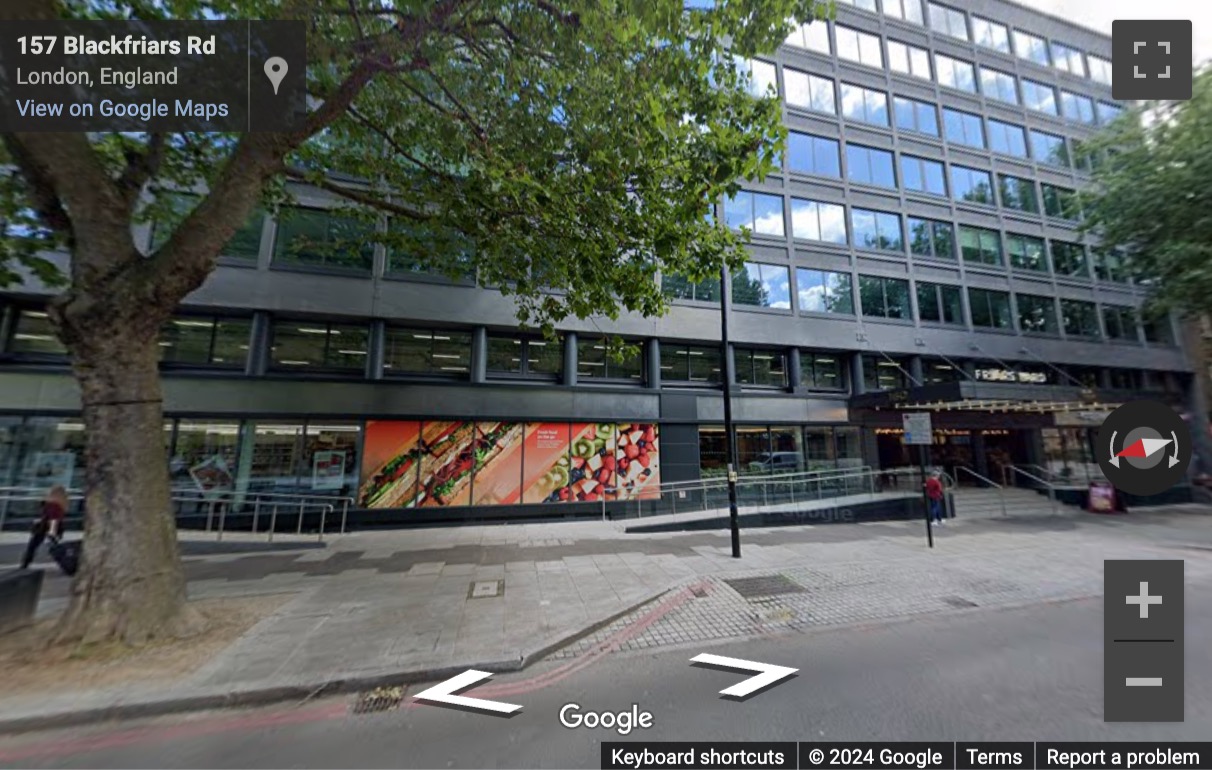 Street View image of Friars Yard, 160 Blackfriars Road, Central London, SE1, UK