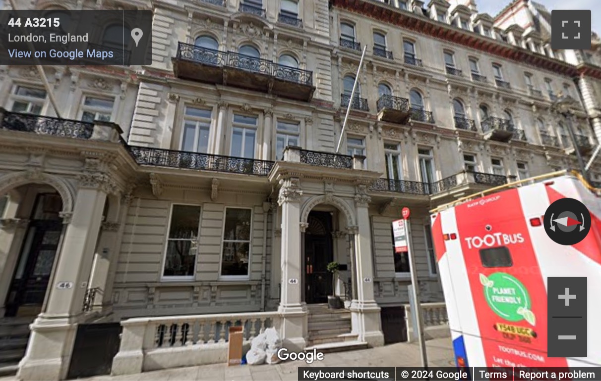 Street View image of 42-44 Grosvenor Gardens, Central London, SW1W