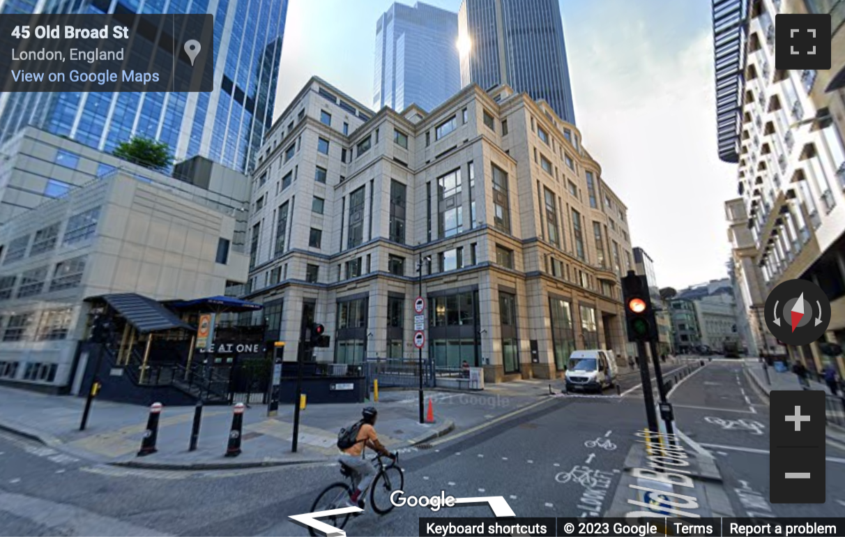 Street View image of New Broad Street House, 35 New Broad Street, EC2M, London’s Financial District