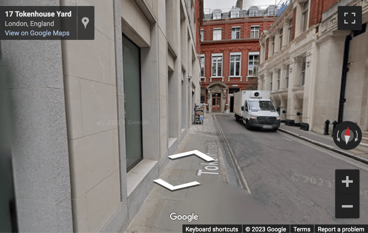 Street View image of Tokenhouse, 11-12 Tokenhouse Yard, Central London, EC2R