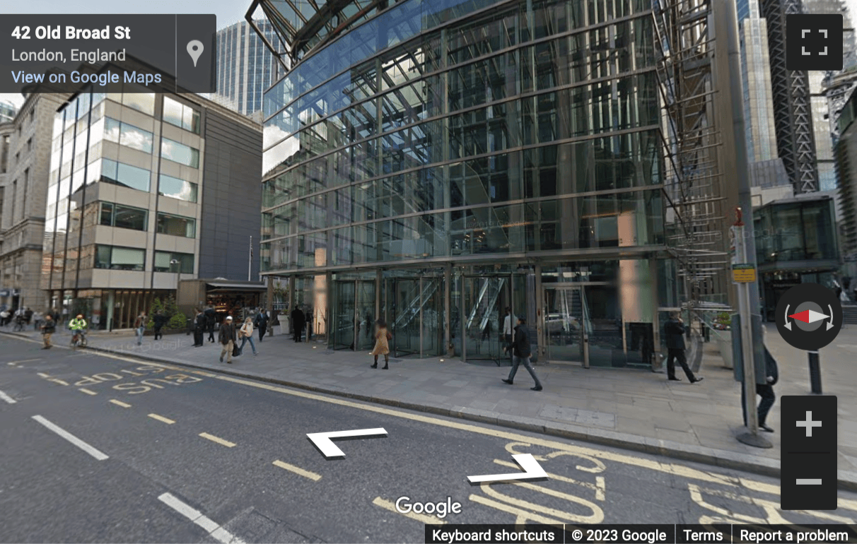 Street View image of Serviced Office Central London, The International Financial Centre, 25 Old Broad Street, Central London, EC2N