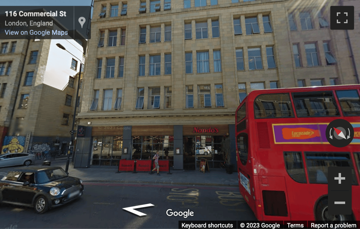 Street View image of 203 Larna House, 116 commercial street, Tower Hamlets, East London, E1, UK