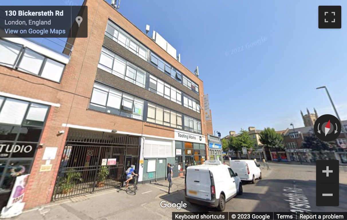 Street View image of Trident Buisness Centre, 89 Bickersteth Road, Tooting, London, SW17