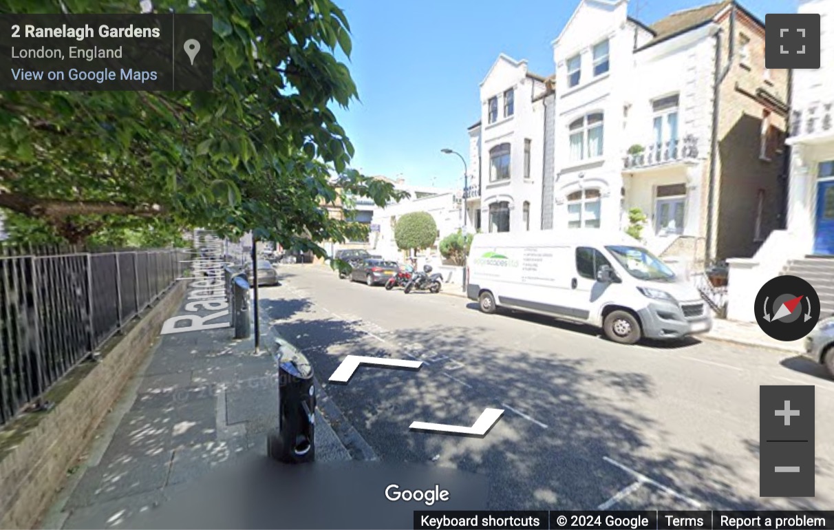 Street View image of Ranelagh Gardens, Fulham, London, SW6, UK