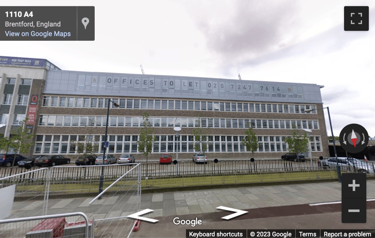 Street View image of Great West Road, Q West, Brentford, TW8 (next to M4 motorway)