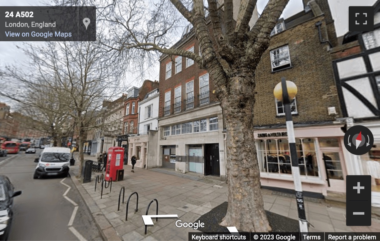 Street View image of 28b Hampstead High Street, Camden, Central London, NW3, UK