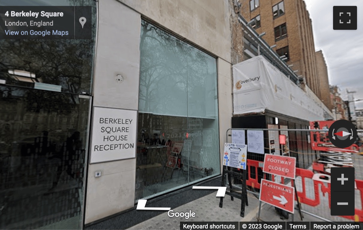 Street View image of Berkeley Square House, Berkeley Square, The West End, London, UK