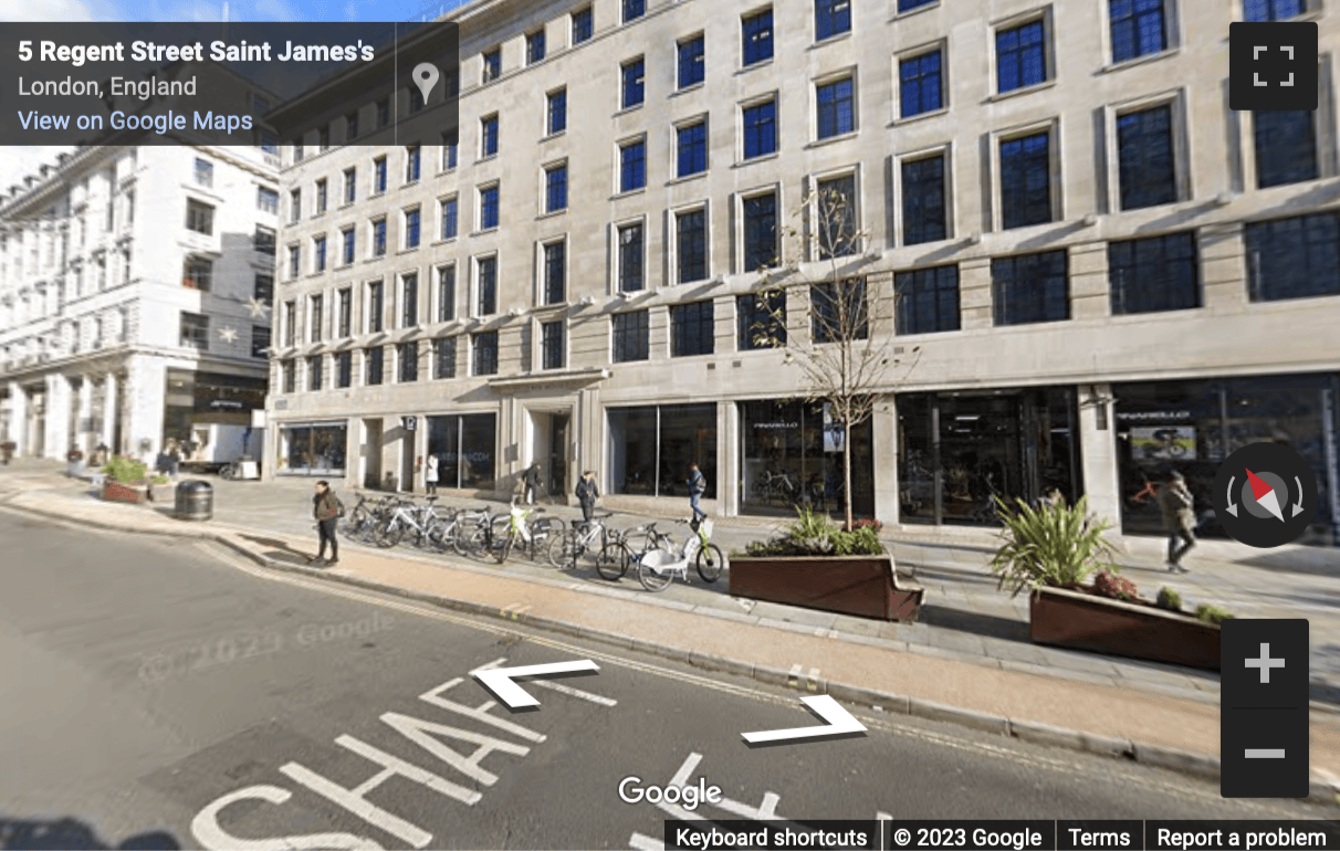 Street View image of Rex House, 12 Regent Street, Central London, SW1, UK