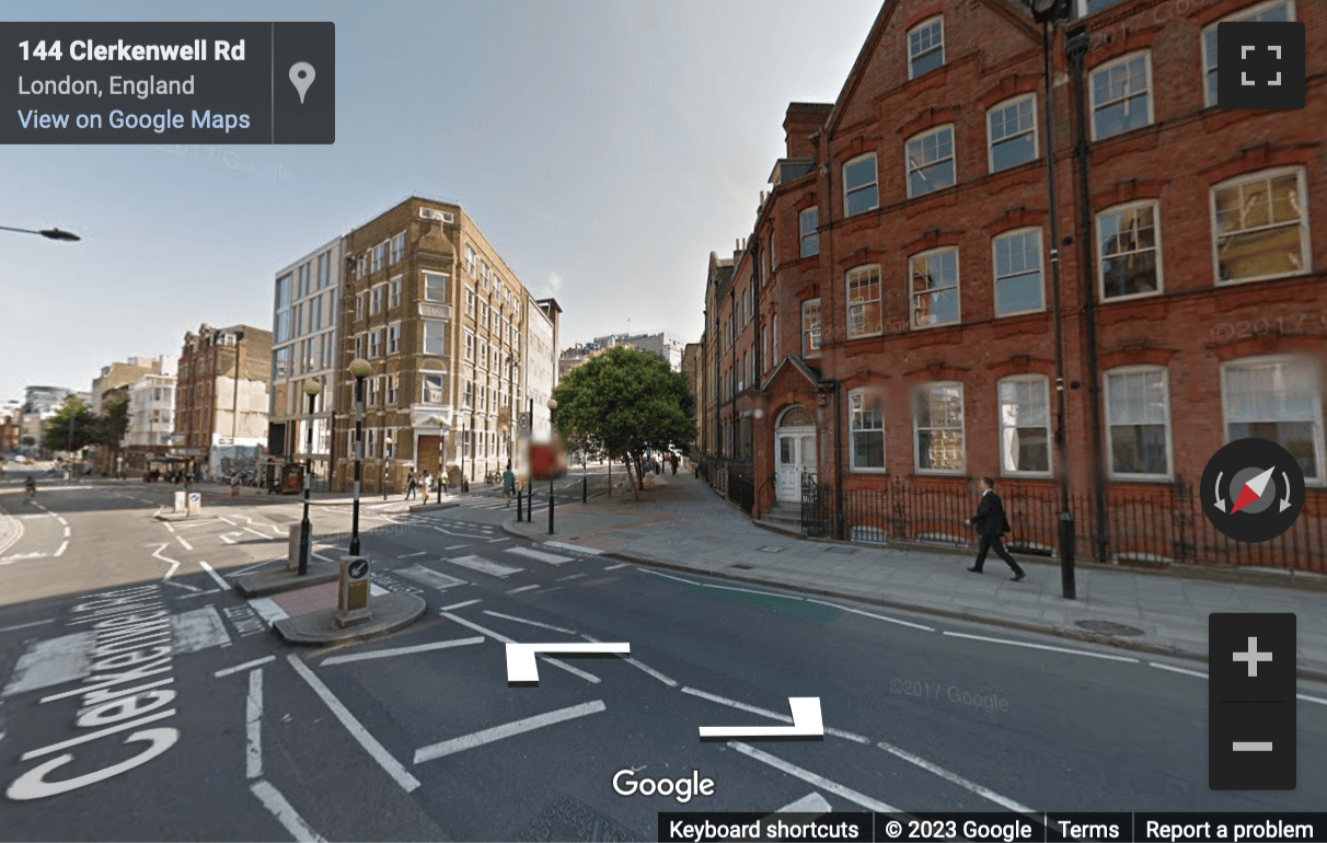 Street View image of 79 Clerkenwell Road, Central London, EC1R (Close Farringdon Station)