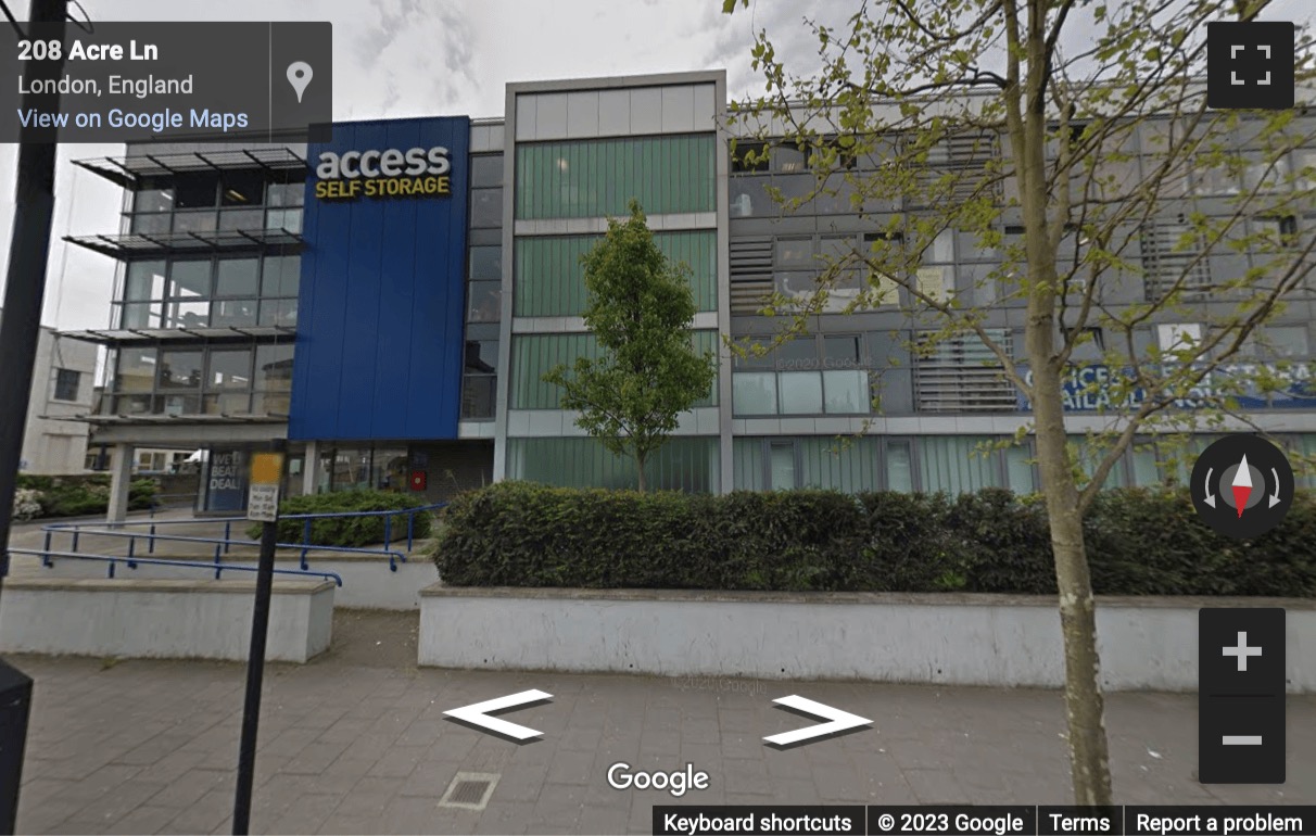 Street View image of 141-157 Acre Lane, Clapham, Lambeth, Central London, SW2, UK