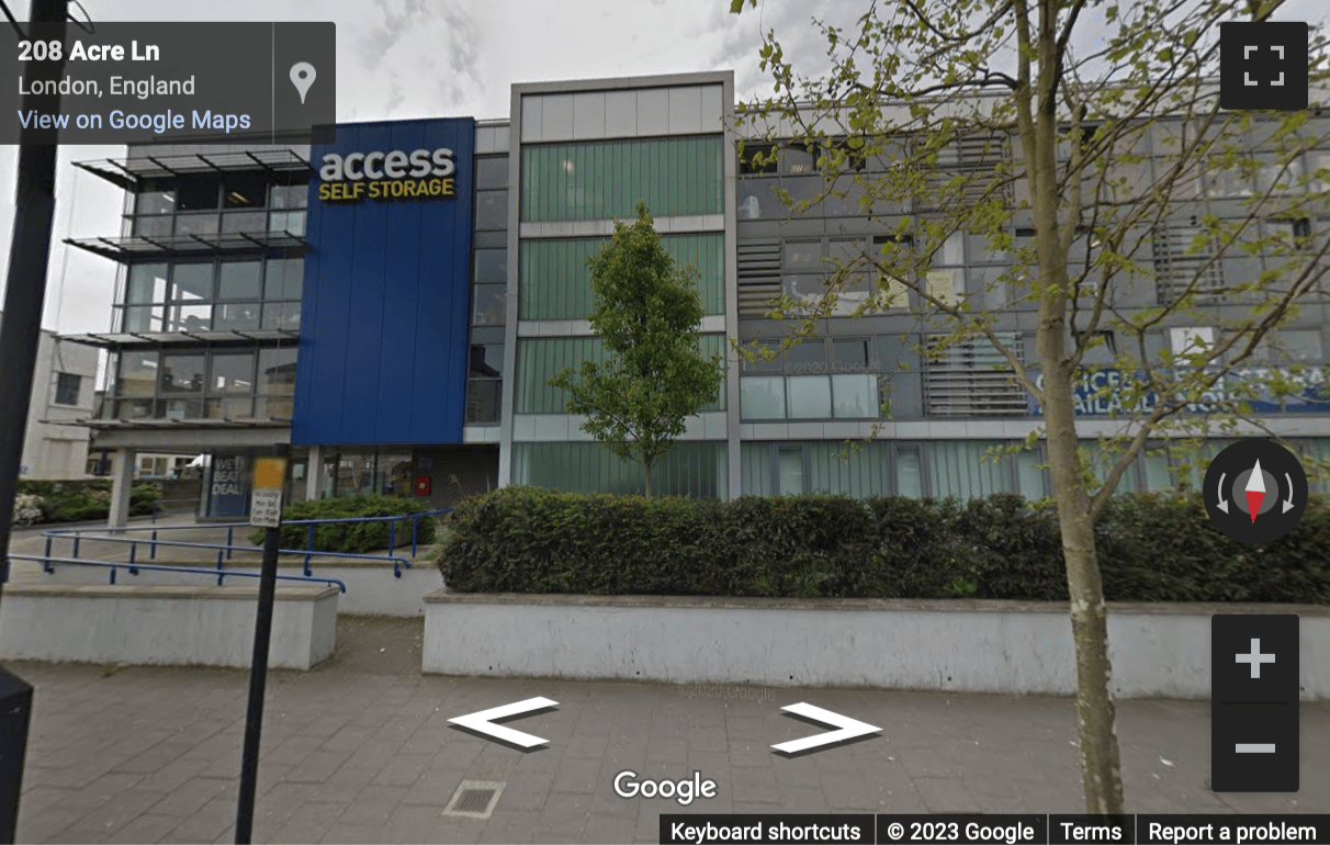 Street View image of 141-157 Acre Lane, Clapham, Lambeth, Central London, SW2, UK