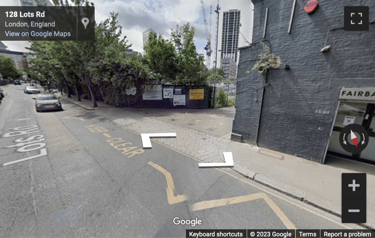 Street View image of 65/69 Lots Road, Chelsea, Central London, SW10, UK