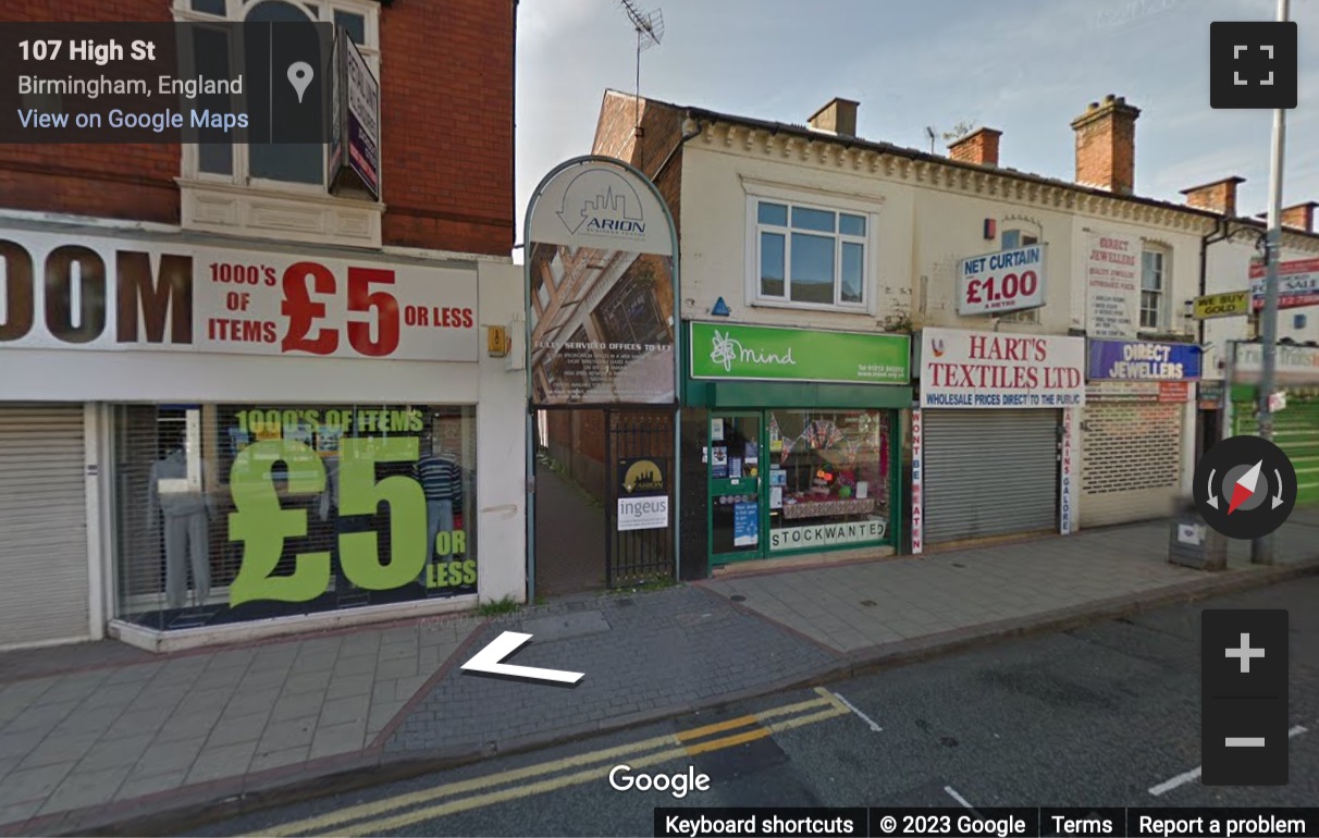 Street View image of Harriet House, 118 High Street, Erdington, Birmingham, West Midlands