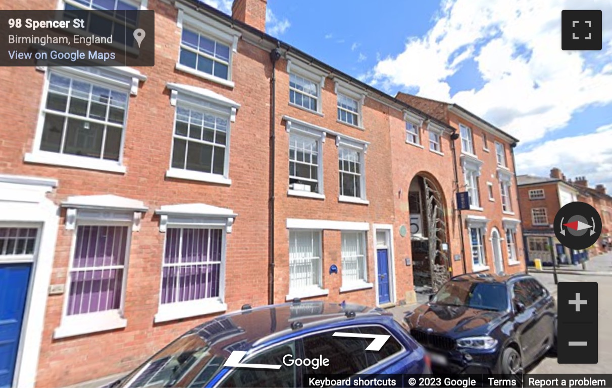 Street View image of Jewellery Business Centre, 95 Spencer Street, Birmingham