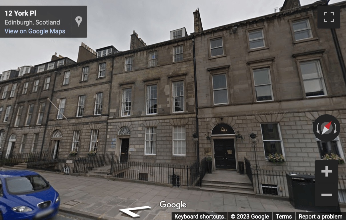 Street View image of 10 York Place, Edinburgh, Scotland