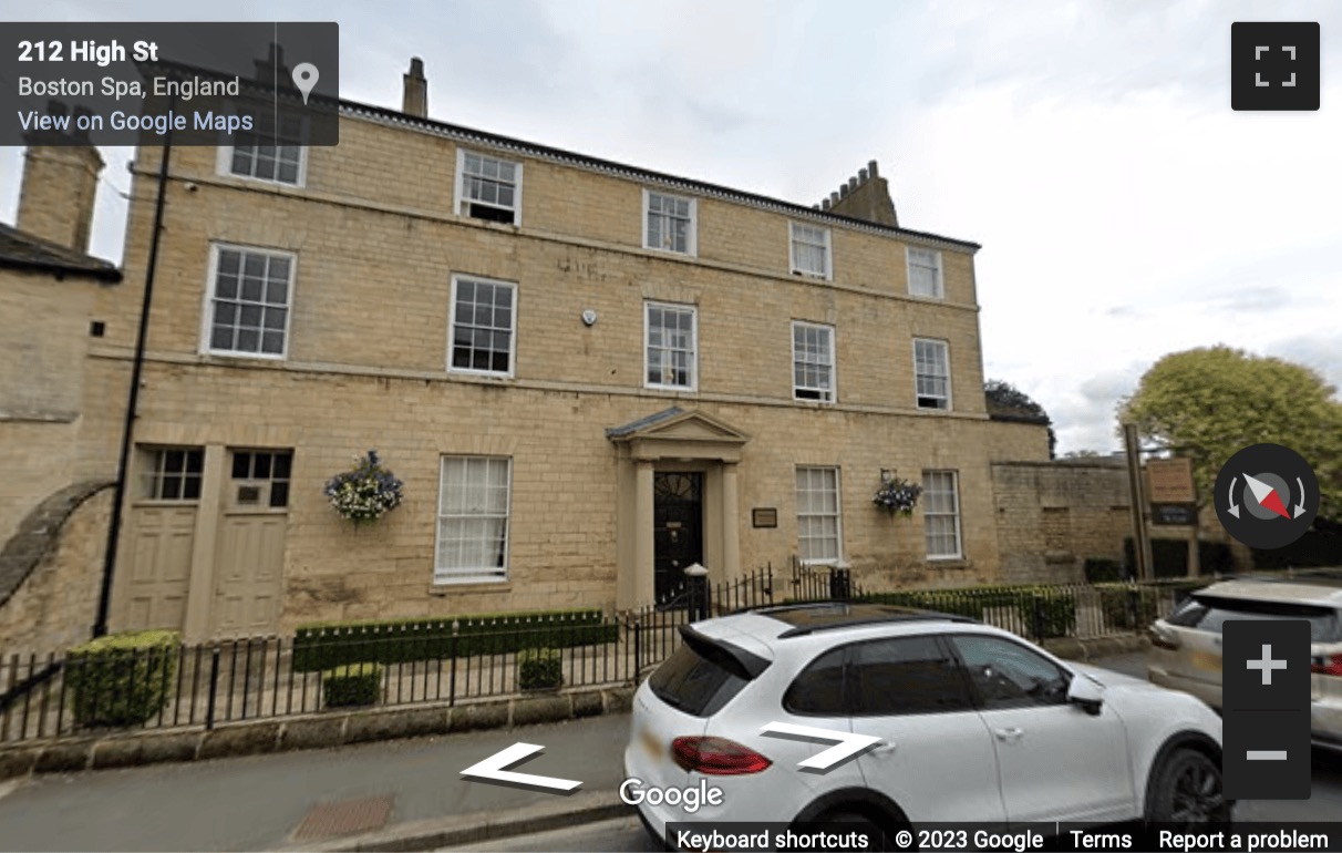 Street View image of Boston House, 214 High Street, Boston Spa, Leeds, Yorkshire