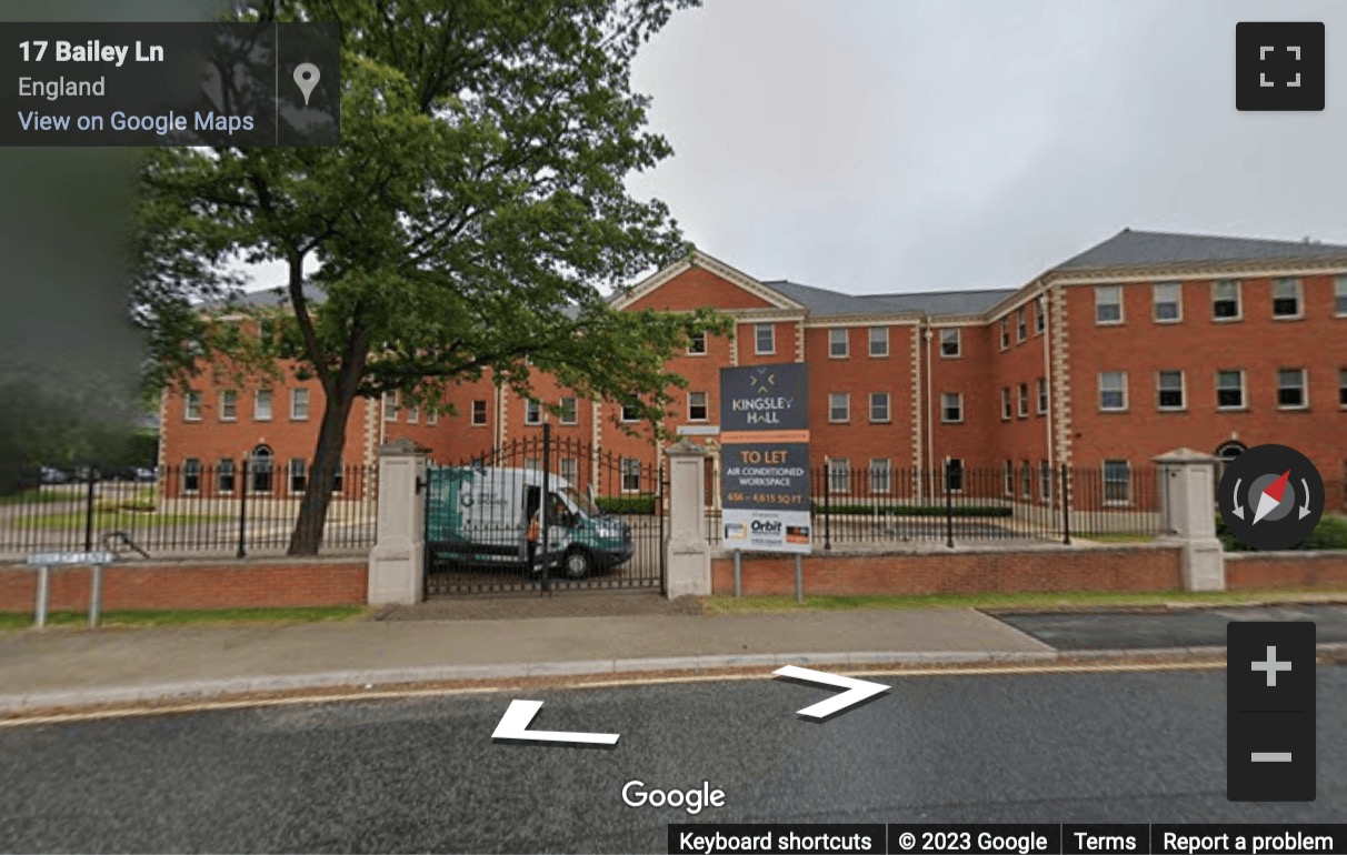 Street View image of Kingsley Hall, Bailey Lane - next to Manchester Airport